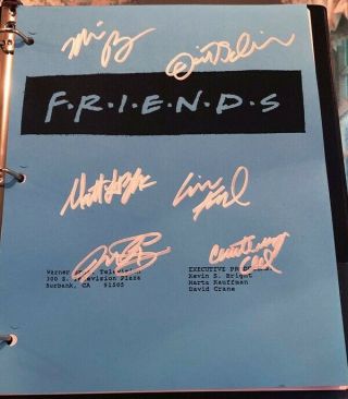 Friends Studio Script Signed By Jennifer Aniston & Cast X 6 W/ Rare