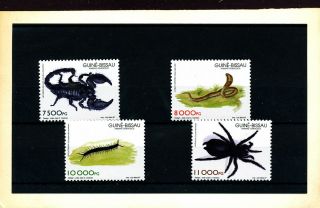 Venomous Animals Scorpion Snake Insects Rare Set 1997 Guinea - Bissau Mnh