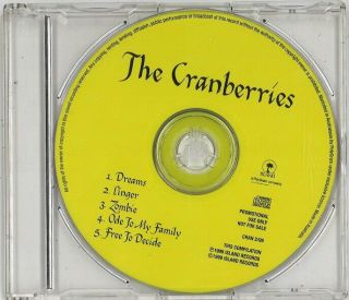 The Cranberries Rare Promo Cd 1999 Dreams Linger Zombie Ode To My Family