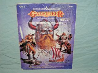 D&d 1st Ed Gazetteer - Gaz7 The Northern Reaches (rare With Poster Map)