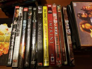 Takashi miike fan starter pack 35 dvds Many very rare,  Book,  more 6