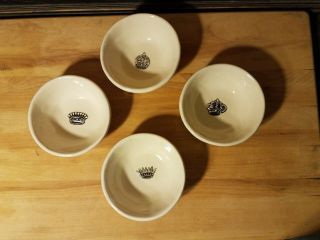 Htf Set Of 4 Rae Dunn Royal Crown 4.  5 " Bowls Rare