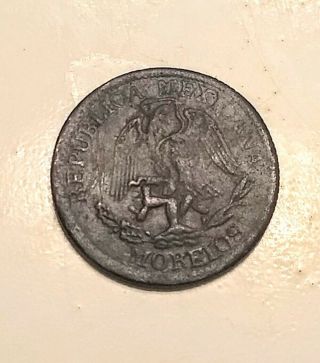 Mexico 1916 50 Centavos Morelos Revolution Rare Scarce Coin 2