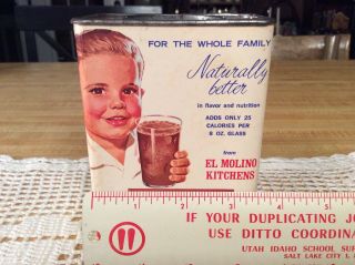 Rare,  Vintage 1950’s,  Cara - Instant Drink,  “Better N’ Chocolate”,  Tin 7