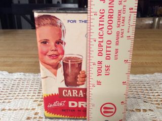 Rare,  Vintage 1950’s,  Cara - Instant Drink,  “Better N’ Chocolate”,  Tin 8