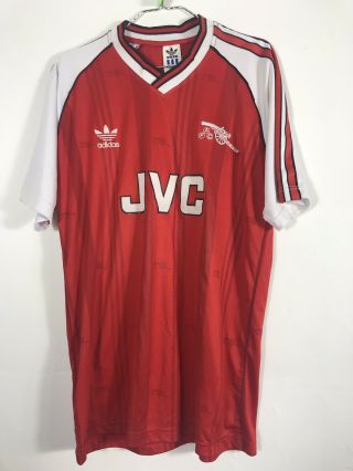 Mens Adidas Retro Rare 1988 - 90 Arsenal Home Football Shirt Size L No.  754