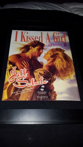 Jill Sobule I Kissed A Girl Rare Radio Promo Poster Ad Framed