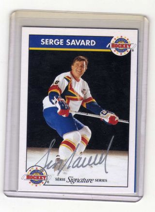 Serge Savard Hockey Legend Rare Zellers Signed Card With Auto Montreal