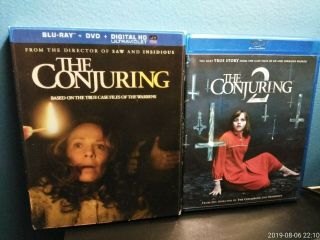 The Conjuring Blu - Ray/dvd With Rare Lenticular Slipcover,  Conjuring 2 Blu - Ray