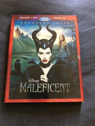 Maleficent (blu - Ray,  Dvd,  A Rare Out - Of - Print Slip Cover.  From Disney)