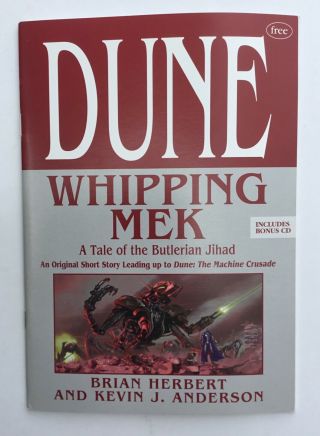 Rare " Dune " Promo " Whipping Mek ",  " A Tale Of The Butlerian Jihad,  W/bonus Cd