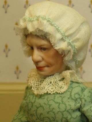 RARE Cookie Ziemba Character Old Lady Doll Soft Body Artisan Dollhouse Miniature 6