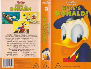 Heres Donald Walt Disney A Rare Find Vhs Video Pal