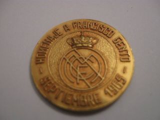 Rare Old 1965 Gento Real Madrid Football Club 3d Medal