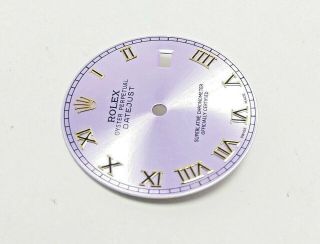 Rare Vintage Rolex Date Just Purple Color Dial 28 Mm Men 