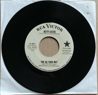 Ketty Lester You Go Your Way/variations On A Theme By Bird 45 7 " Rare Soul Jazz