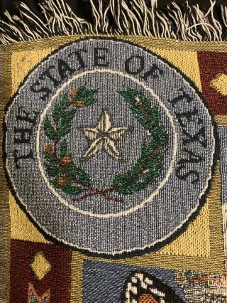 Danbury Texas Lone Star State Map Tapestry Throw Blanket Decorative Rare 5