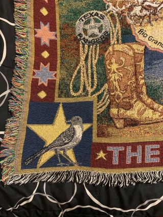 Danbury Texas Lone Star State Map Tapestry Throw Blanket Decorative Rare 6