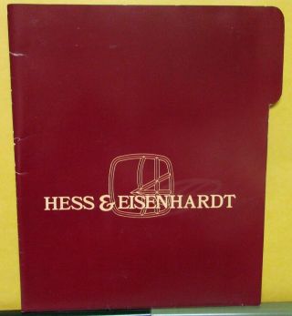 1985 Hess & Eisenhardt Custom Coach Buick Century Imsa Pace Car Press Kit Rare