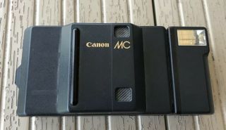 Rare Canon Mc 35mm F/2.  8 Auto Focus Point & Shoot Camera With Canon Flash Mc - S