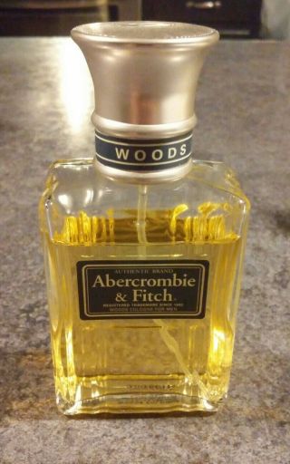 Vintage Abercrombie & Fitch Woods Cologne 1.  7 Oz Spray 95 Full Rare Htf