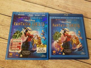 Fantasia & Fantasia 2000 (blu - Ray,  Dvd,  Special Edition) Oop W/ Rare Slipcover