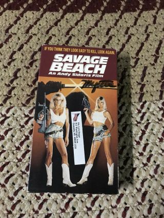 Savage Beach Vhs Rare Andy Sidaris Masterpiece Cult Classic Sleazy Sexy Action