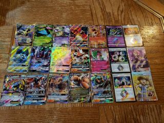 21 Rare Cards.  Prisim/ex/mega/gx/full Art And 1 Rainbow Rare