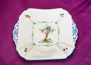 EXTREMELY RARE SHELLEY QUEEN ANNE CRABTREE SQUARE CAKE PLATE 11651 2