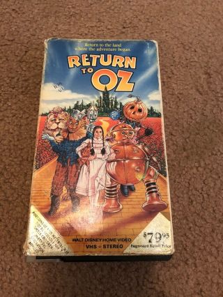 Disney - Return To Oz (older Version) Vhs (slip Cover) Rare/htf