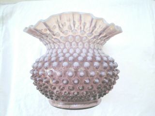 Fenton Glass Wisteria Hobnail Vase - Rare 3