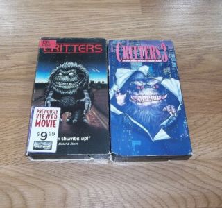 Critters Vhs Tape 1986 Rare Horror Sci - Fi & Critters 3 1991 Movies Awesome 80 