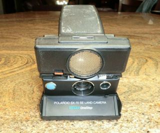 Rare Polaroid Sx - 70 Se Land Camera Sonar One Step Blue Button.  Sx70 1970s