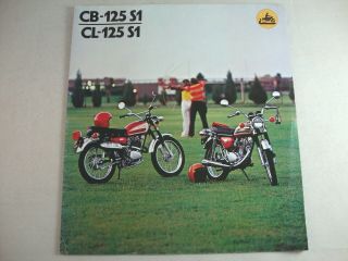 1974 Honda Cb - 125s1 Cl - 125s1 Cb125 Cl125 Oem Nos Sales Brochure/poster Rare