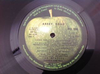 BEATLES - ABBEY ROAD - EXPORT FRENCH APPLE PRESS STEREO VINYL LP ALBUM RARE 2