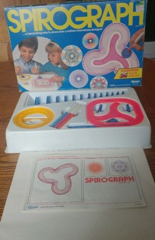 Rare,  Vintage,  1986 - 90 Kenner Spirograph Complete With Instructions 14210 Art