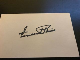 Vincent Price Autographed Notecard Rare Golden Age Hollywood Horror