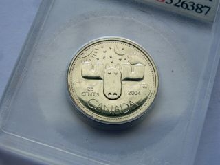 2004p,  Rare Canada Day Moose 25 Cent