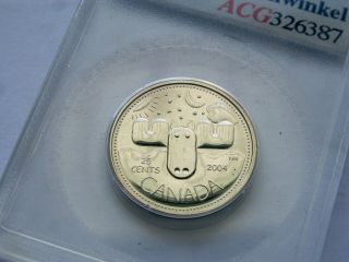 2004P,  Rare Canada Day Moose 25 Cent 3