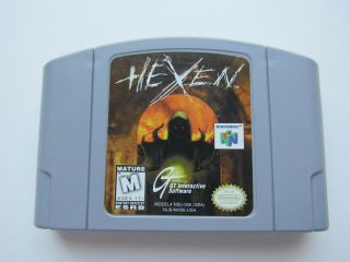 Hexen Nintendo 64 N64 Oem Authentic Video Game Cart Fps Shooter Rare Good