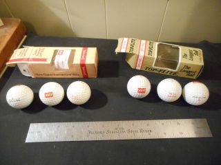 Vintage Avis Advertising Golf Balls Spalding Top - Flite Rare Collectable