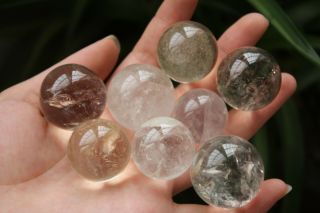 Rare Natural Transparent Clear Quartz Crystal Sphere Ball 288g