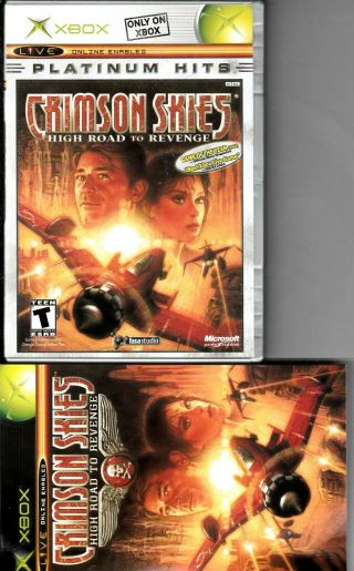 Crimson Skies: High Road To Revenge (microsoft Xbox,  2003) Complete Rare Vg