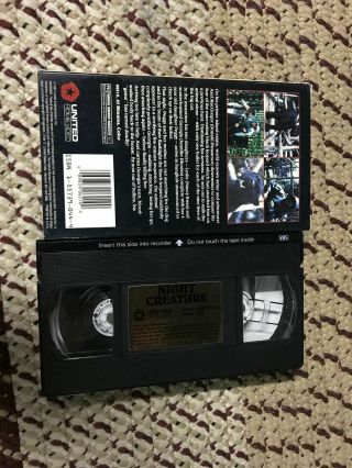 Night Creature Horror Sov Slasher Big Box Slip rare oop VHS 2