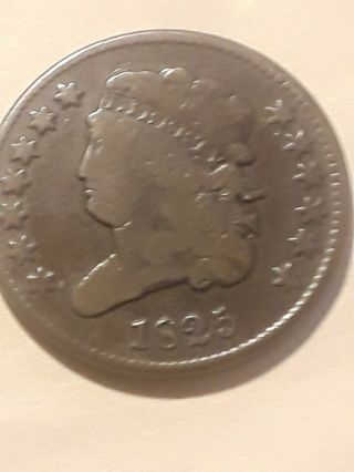 1825 Classic Head Half Cent Us Coin Rare Date Copper