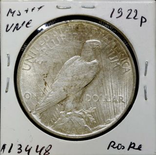1922 P Silver Liberty Doll Hi grade Key Date MS,  Mirror Rare 13448 5