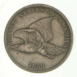 Crisp - 1858 - Flying Eagle United States Cent - Rare 938