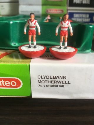Subbuteo Lw Team - Clydebank Motherwell.  Misprinted And Unique.  Very Rare