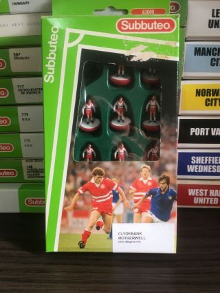 Subbuteo LW Team - Clydebank Motherwell.  Misprinted And Unique.  Very Rare 2