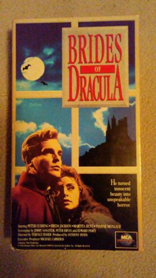 The Brides Of Dracula Vhs Horror Rare